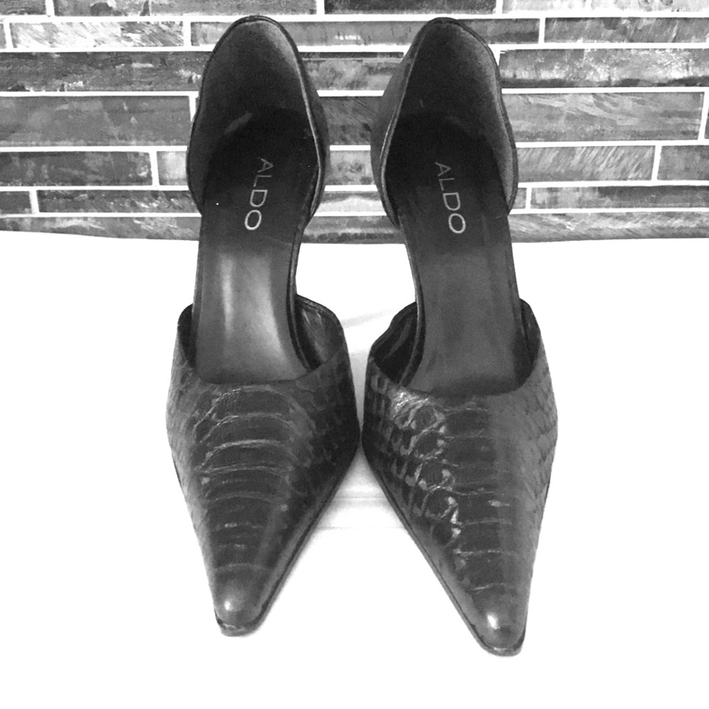 Aldo Snake Skin Print Leather Stiletto